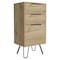 Tuhome Augusta Light Dresser, Hairpin Legs, Superior Top, Three Drawers, Light Oak CLD7038 - alternate 2